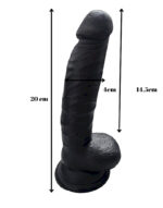 Siyah Realistik Dildo 20cm - Görsel 2