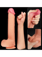 12 İnç Dual Layered Platinum Silicone Cock Dildo - Görsel 2