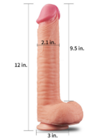 12 İnç Dual Layered Platinum Silicone Cock Dildo - Görsel 5
