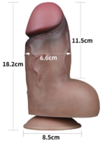 7.0 İnç Dual Layered Platinum Silicone Cock - Görsel 5