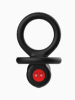 Çift Penis Halkalı Titreşimli Prostat Masaj Aleti ve Dildo Vibratör - Geciktirici Etkili & Testis Uyarıcı Esnek Silikon Anal Plug - Görsel 3