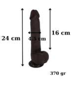 Ultra Gerçekçi 24 Cm Brown Melez Kıkırdaklı Dildo - Görsel 2