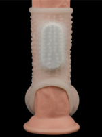 Vibrating Drip Knights Ring with Scrotum Sleeve (Beyaz) - Görsel 4